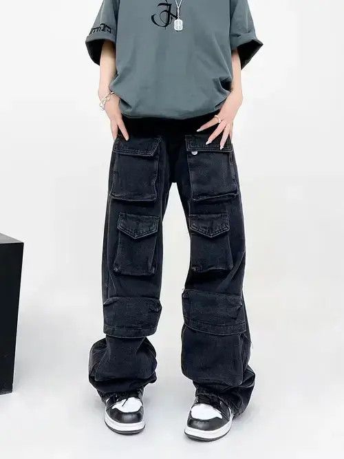 Designer × Japanese Brand × Vintage utility pocket baggy cargo pants Size US 32 / EU 48 - 2 Thumbnail