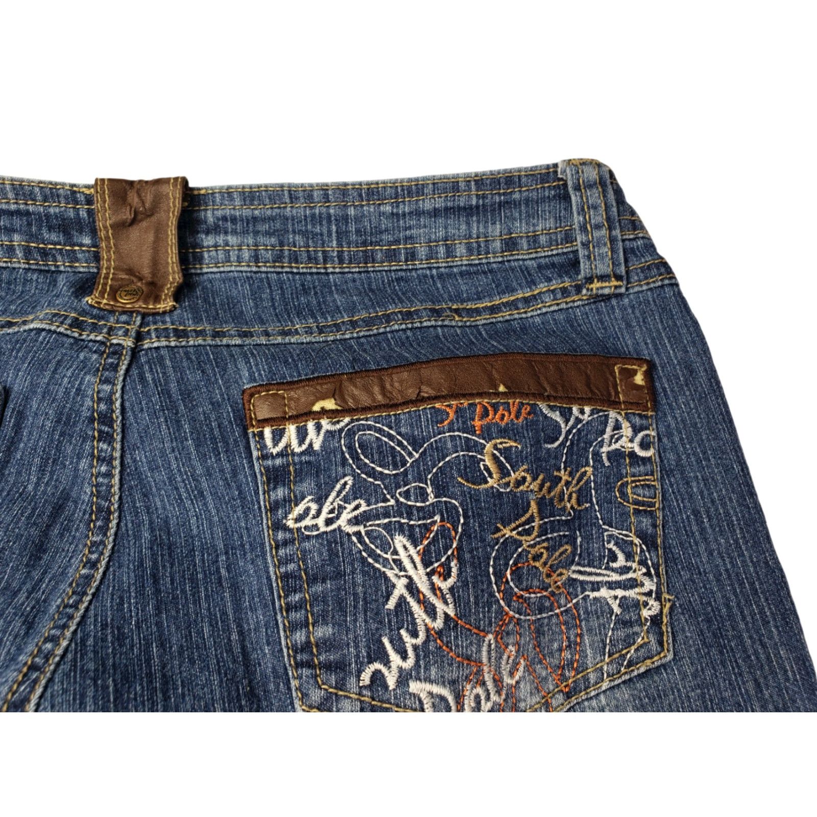 Southpole Juniors Southpole Low Rise Boot Cut Medium Wash Blue Jeans Size 5 28x29 9-013 Size 27" / US 4 / IT 40 - 6 Thumbnail