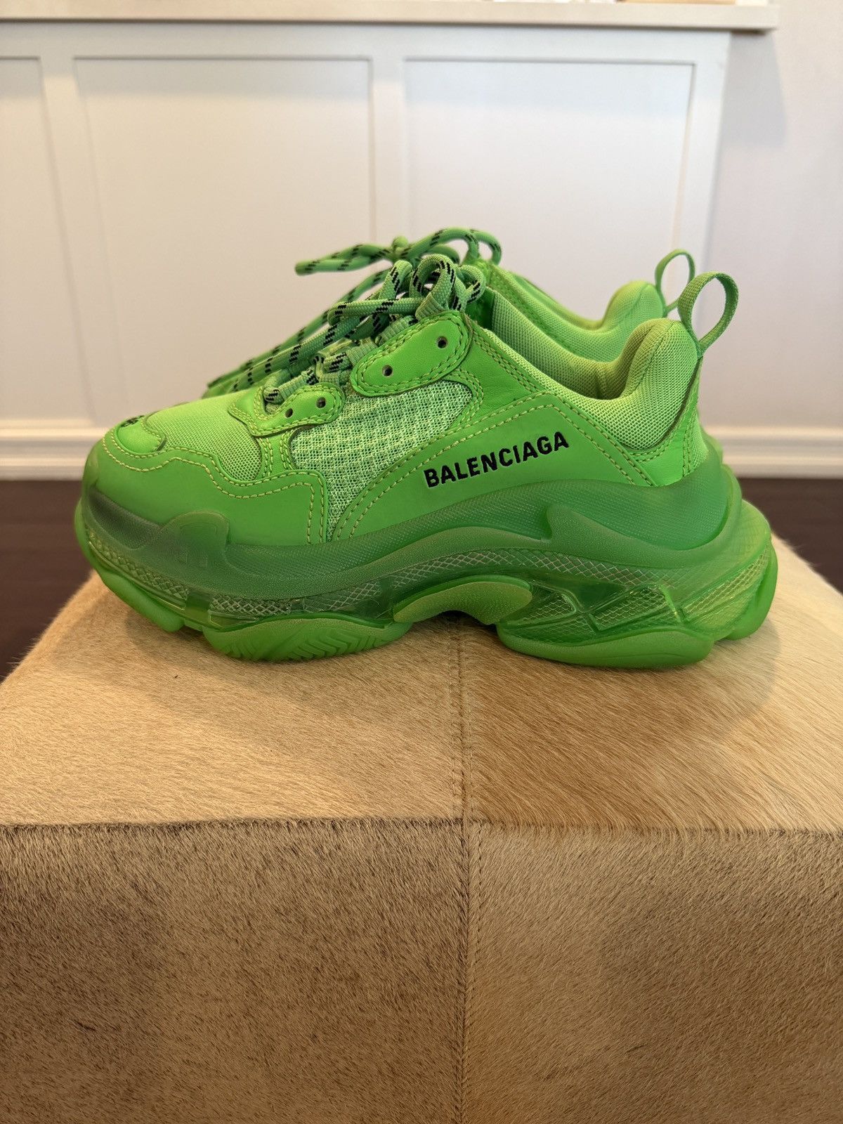 Balenciaga Balenciaga Triple S (Green) Size US 6 / EU 39 - 1 Thumbnail