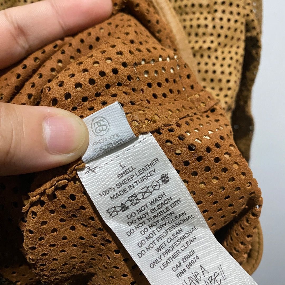 Stussy Stussy Perforated Leather Jacket L Size US L / EU 52-54 / 3 - 7 Thumbnail