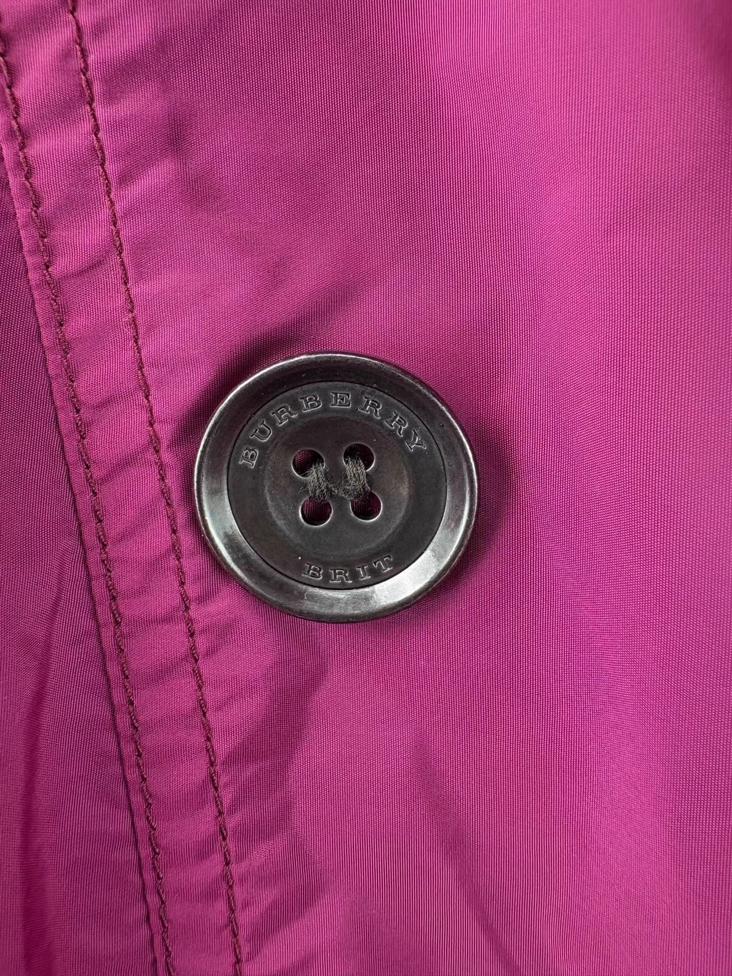 Burberry BURBERRY Magenta Double-Breasted Trench Coat Size S / US 4 / IT 40 - 3 Thumbnail