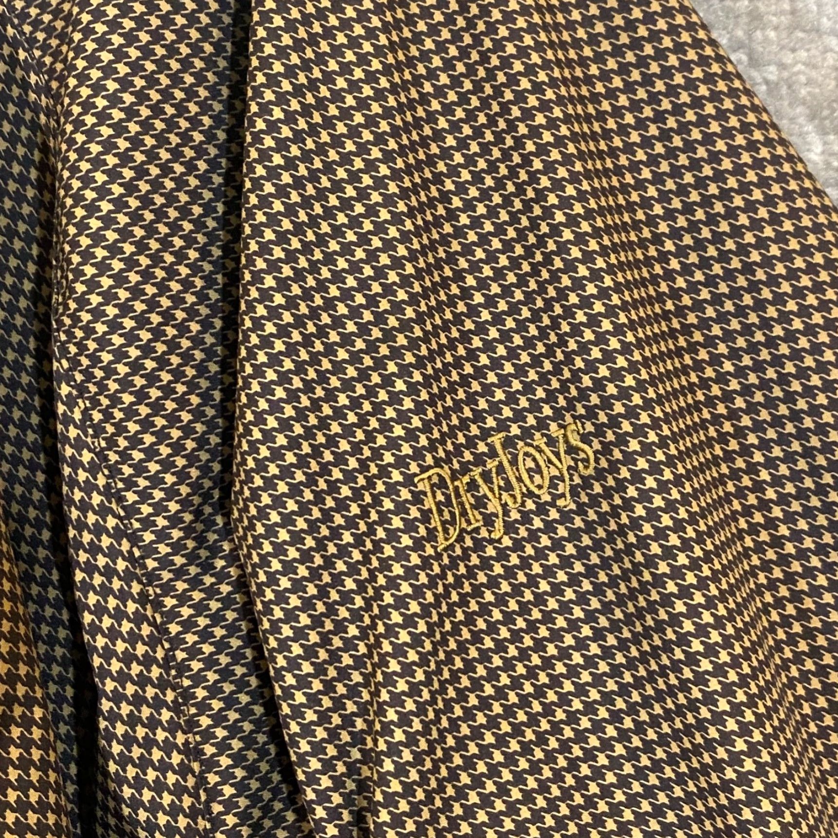 Footjoy FootJoy DryJoys Jacket Mens XL Brown Houndstooth Golf Full Zip Snap Coat Retro Windbreaker Casual - Water Resistant - Pockets - Logo Size US XL / EU 56 / 4 - 4 Thumbnail