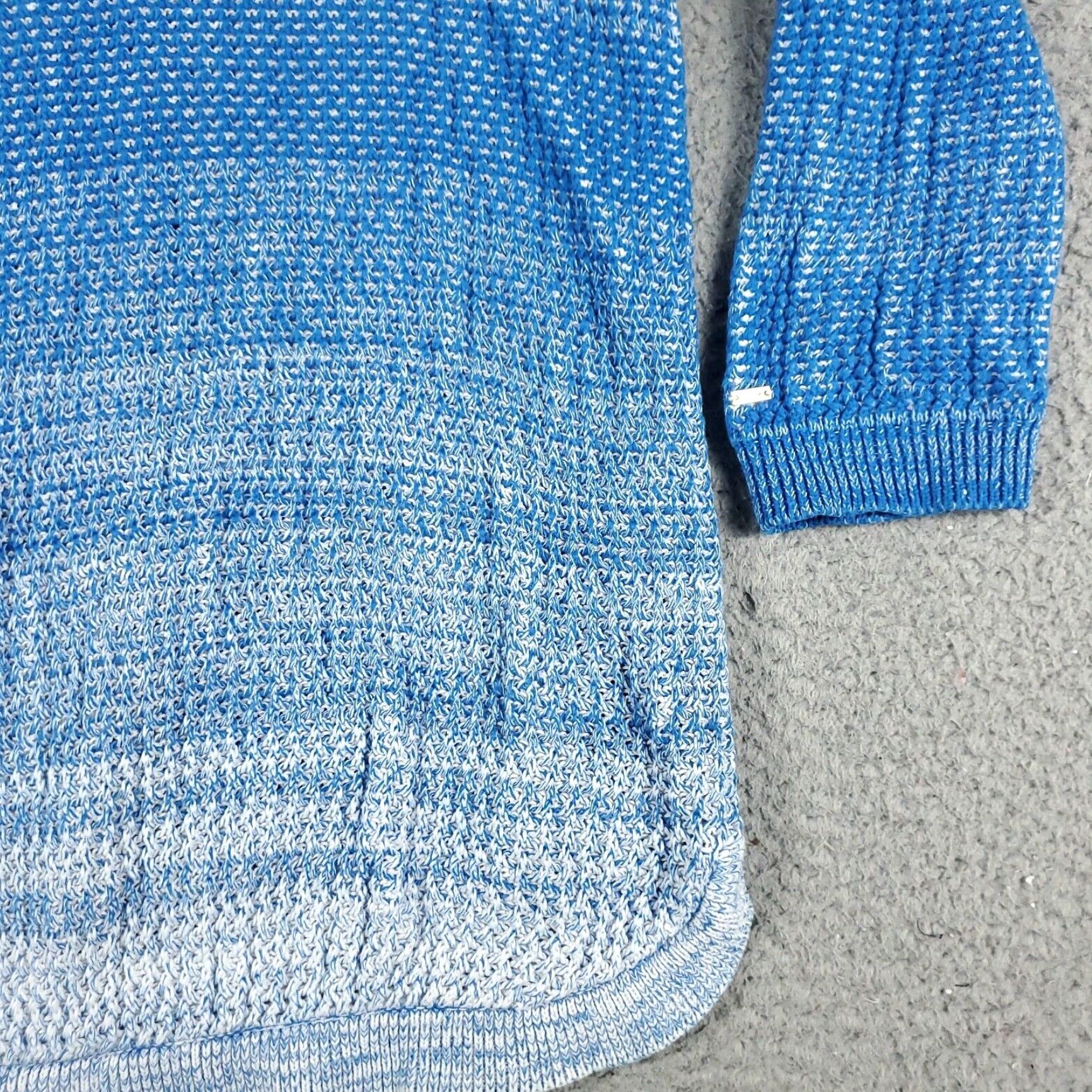 Tommy Hilfiger Tommy Hilfiger Womens XL Blue Cotton Knit Sweater Long Sleeve Pullover Crew Neck Casual Size XL / US 12-14 / IT 48-50 - 4 Thumbnail