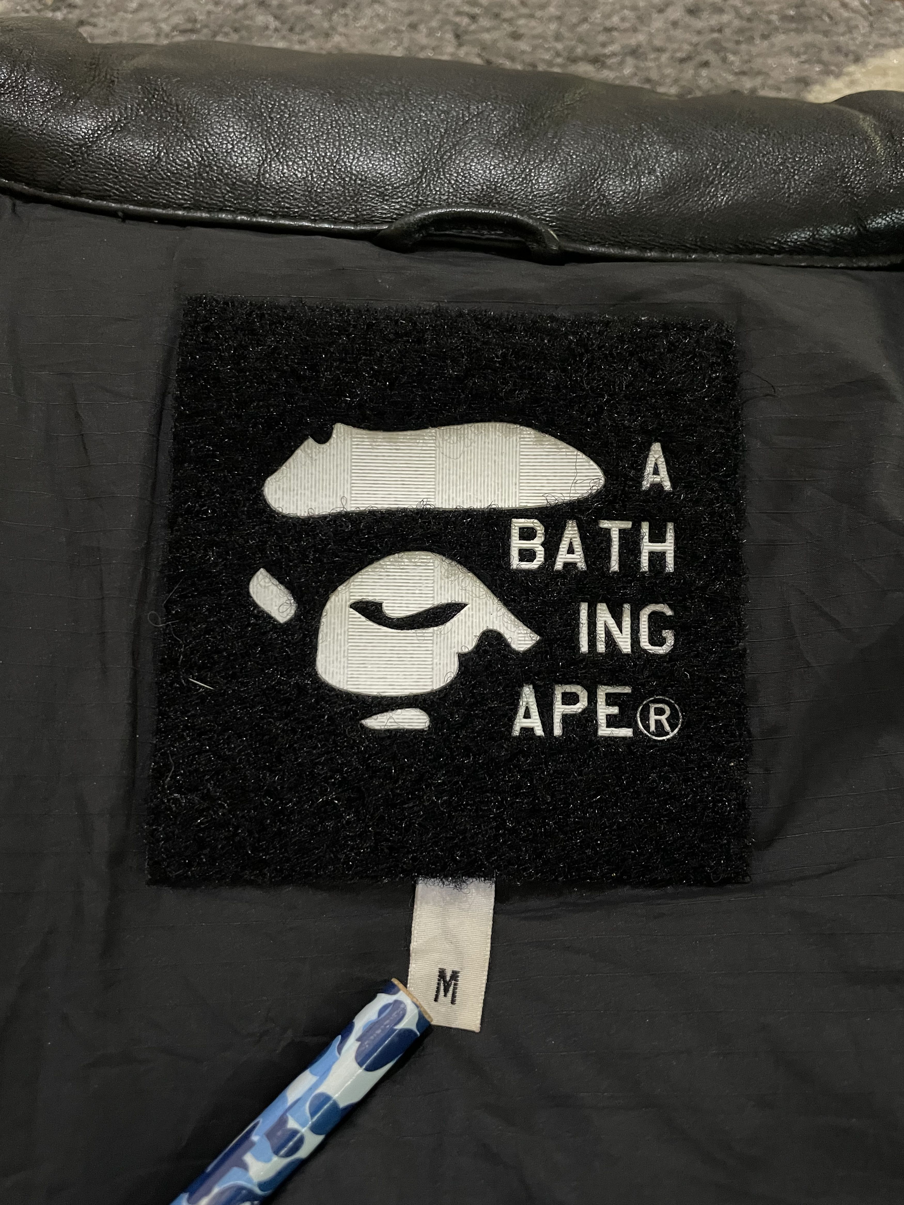 Bape 00’s Vintage Bape Sheepskin Leather Puffer Down Jacket Size US M / EU 48-50 / 2 - 11 Thumbnail