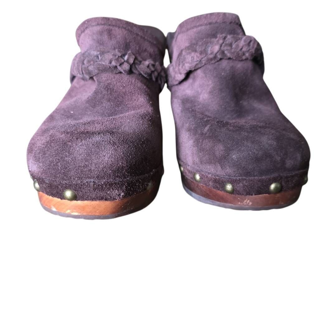 Ugg Ugg Women's Size 6 Dark Brown Suede Studded Open Back Mule H Size US 6 / IT 36 - 6 Thumbnail