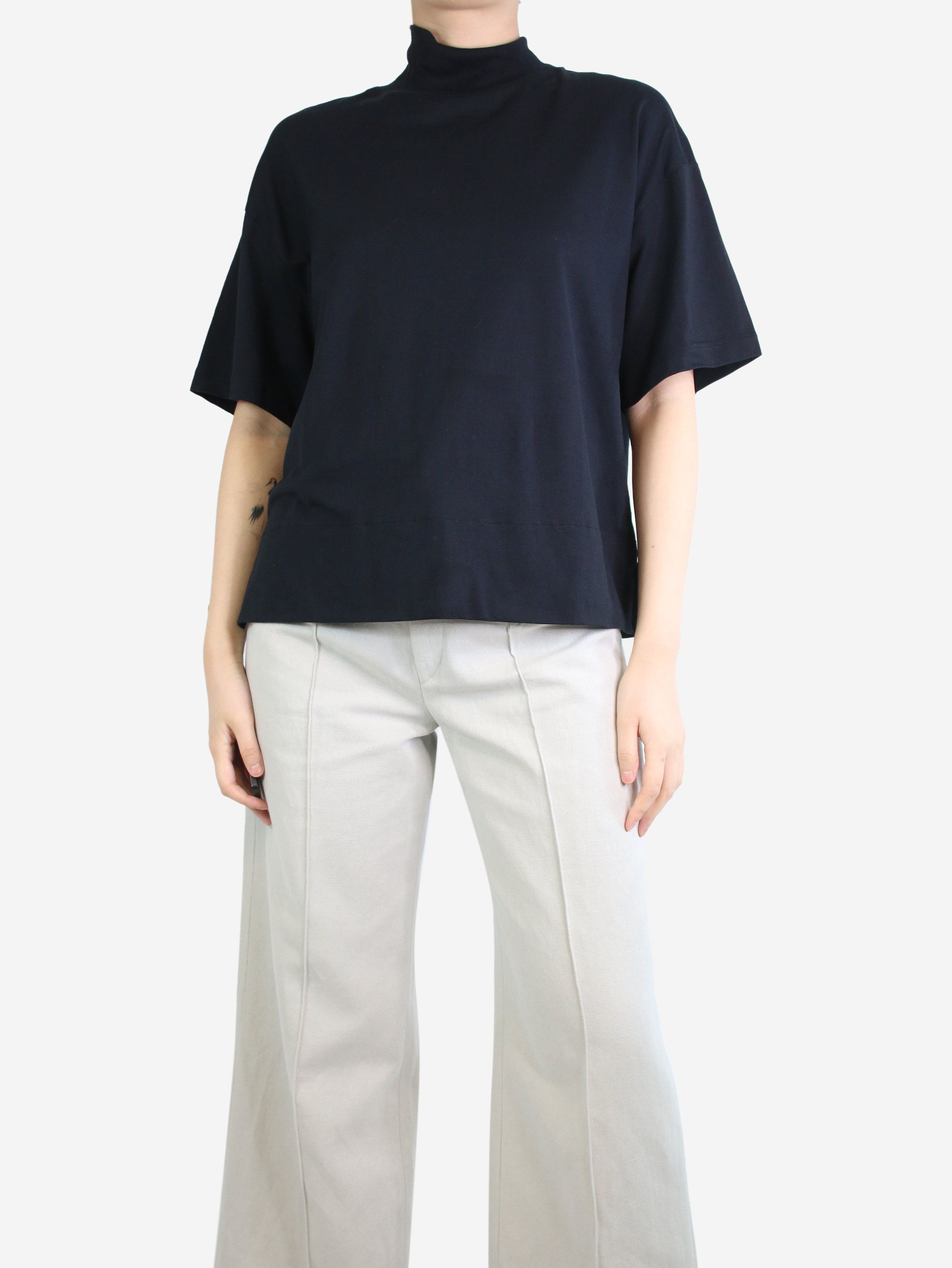 Black high-neck top - size S