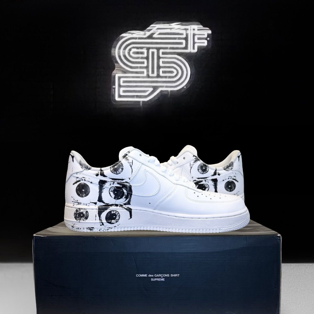 Comme des Garcons SHIRT × Nike × Supreme Nike x Supreme x CDG AF1 Size US 9 / EU 42 - 3 Thumbnail