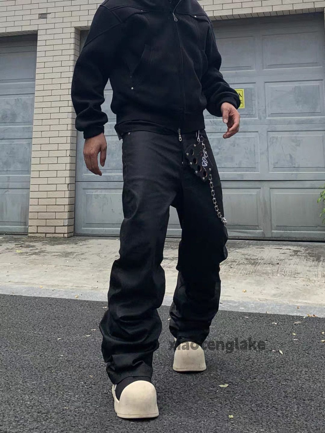 Jean Xz wax coated loose baggy flared hiphop yuppie jeans Size US 32 / EU 48 - 4 Thumbnail