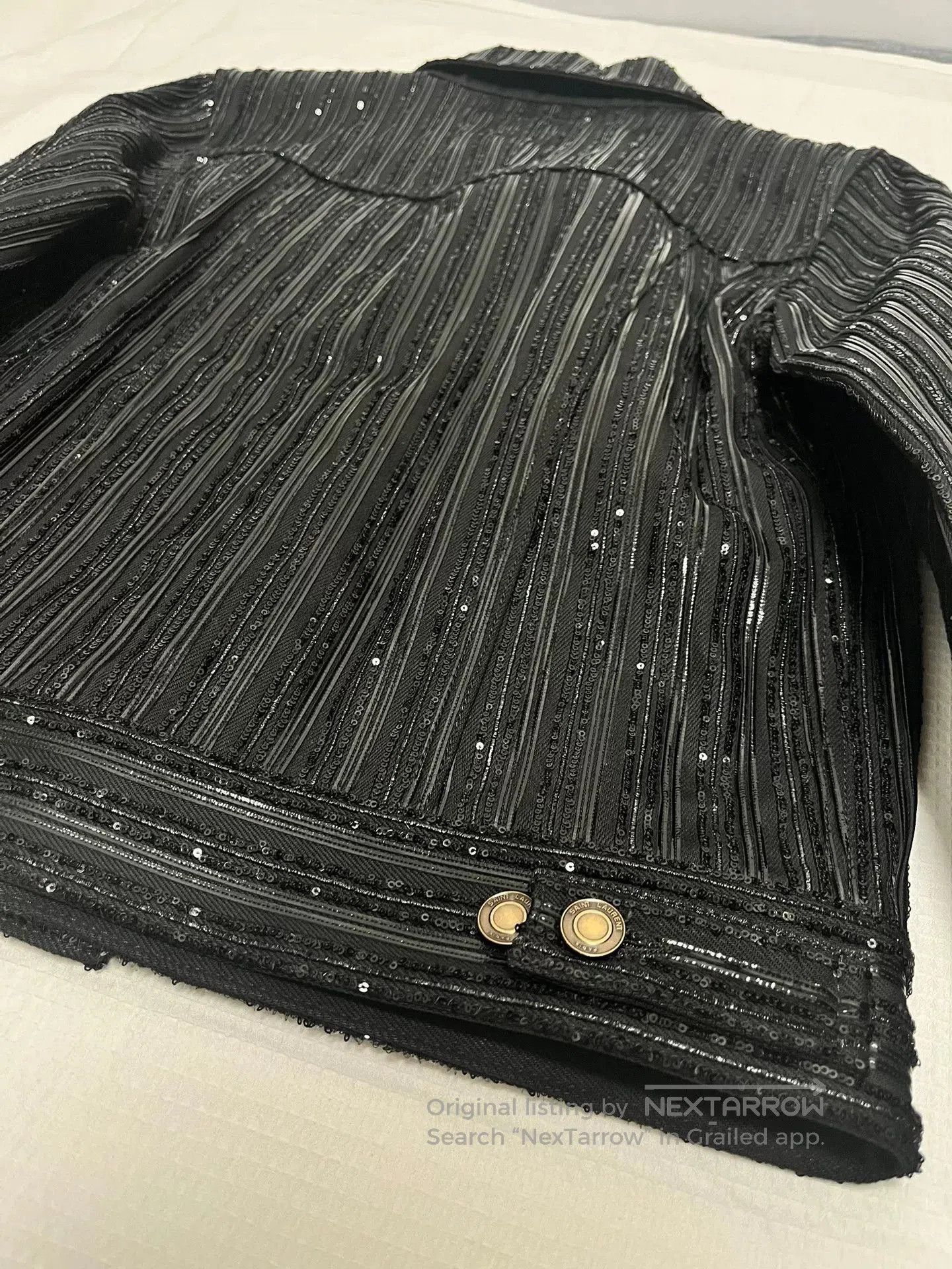 Saint Laurent Paris Saint Laurent Paris Black Sequin Jacket M. Size US M / EU 48-50 / 2 - 8 Thumbnail