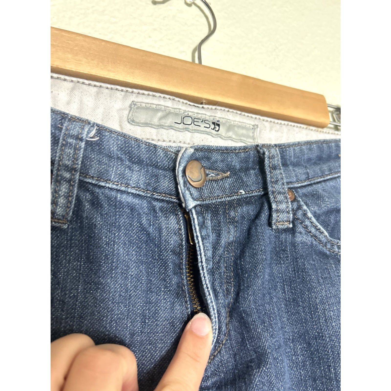 Vintage Joes Jeans Otis Size 27 Dark Wash Stretch Denim Flat Front Straight Leg 30x31 Size 26" / US 2 / IT 38 - 6 Thumbnail