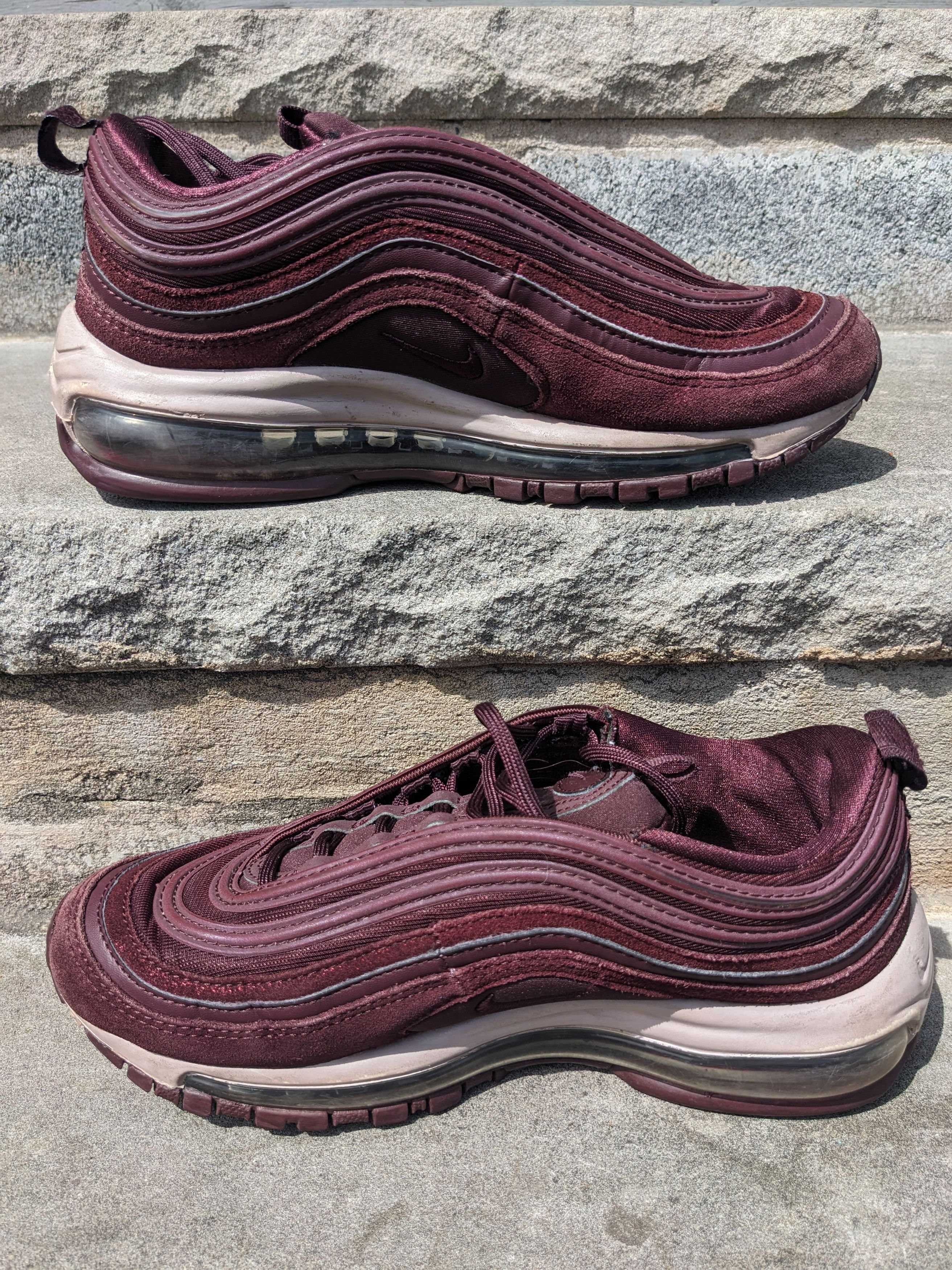 Designer × Nike Nike Air Max 97 Burgundy Crush Metallic Sneakers Size 6 Size US 6 / EU 39 - 1 Thumbnail