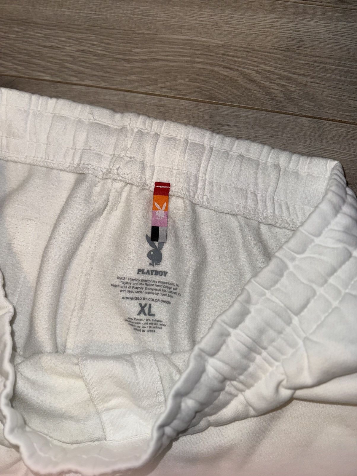Playboy white playboy drawstring sweatpants Size US 34 / EU 50 - 6 Thumbnail