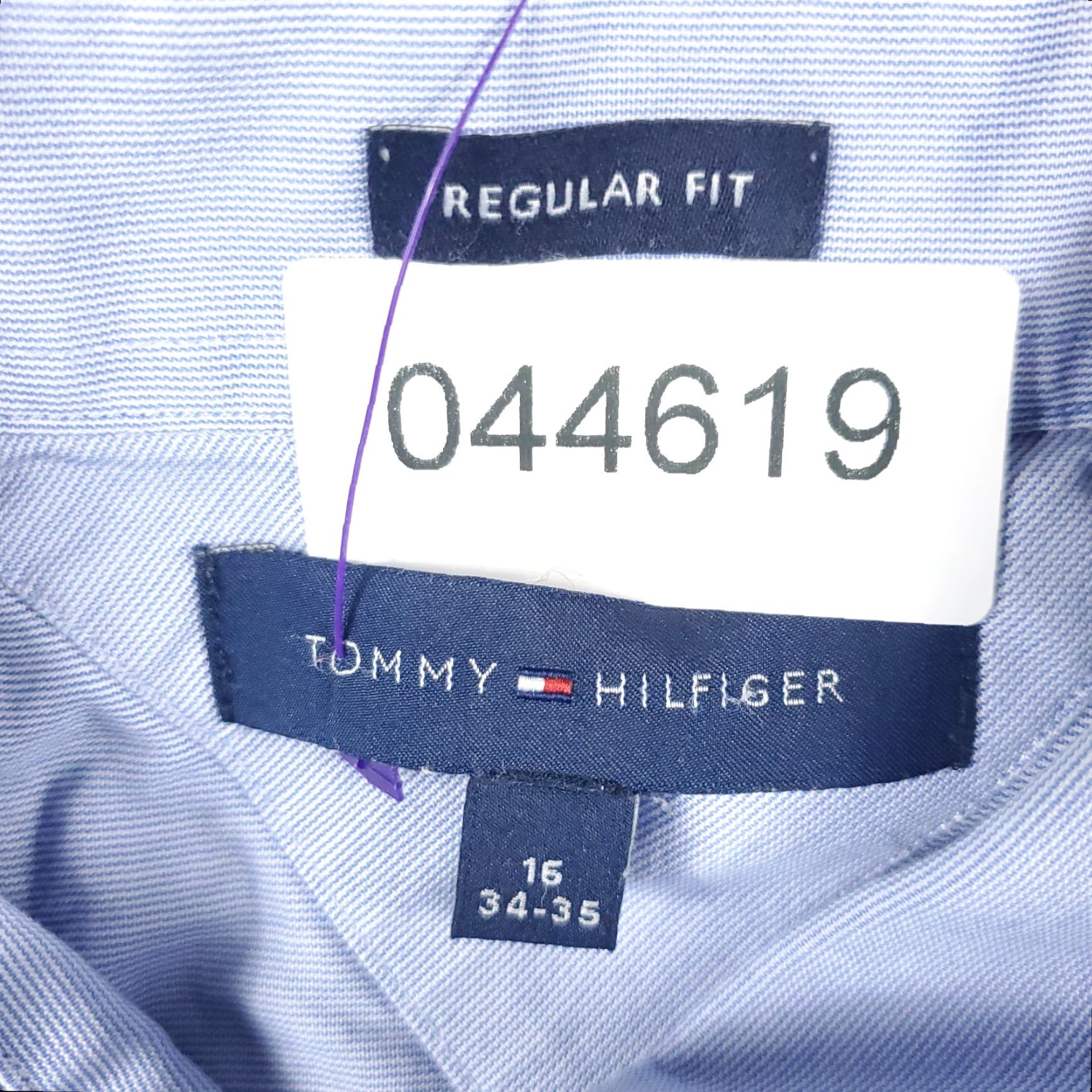 Tommy Hilfiger Tommy Hilfiger Dress Shirt Mens 16 Blue Long Sleeve Button Up Classic Size 42R - 8 Thumbnail