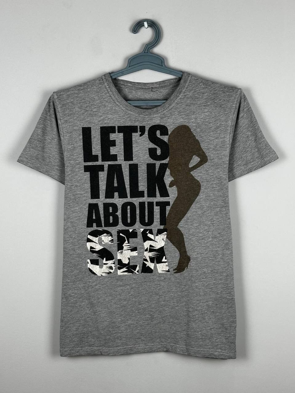Vintage Y2K Vintage Lets Talk About Sex Grey T Shirt Size US M / EU 48-50 / 2 - 1 Thumbnail