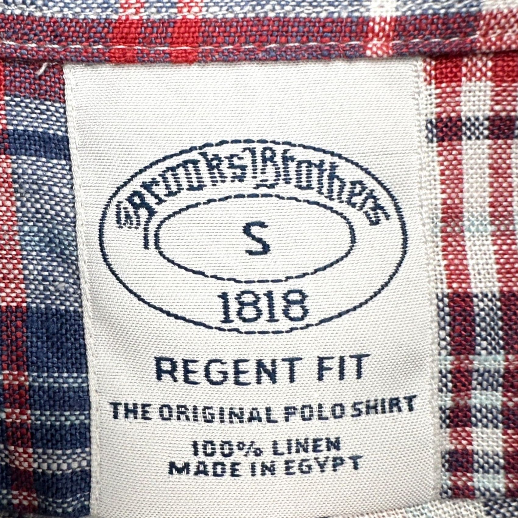 Brooks Brothers Brooks Brothers Shirt Button-Down Men Small Red Plaid Linen Regent Fit Size S Short Sleeve Size US S / EU 44-46 / 1 - 4 Thumbnail