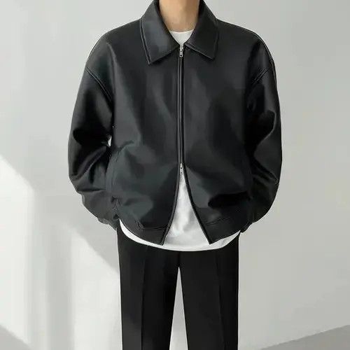 Artificial leather Hip Hop Gothic Rock Bomber Jacket Coat