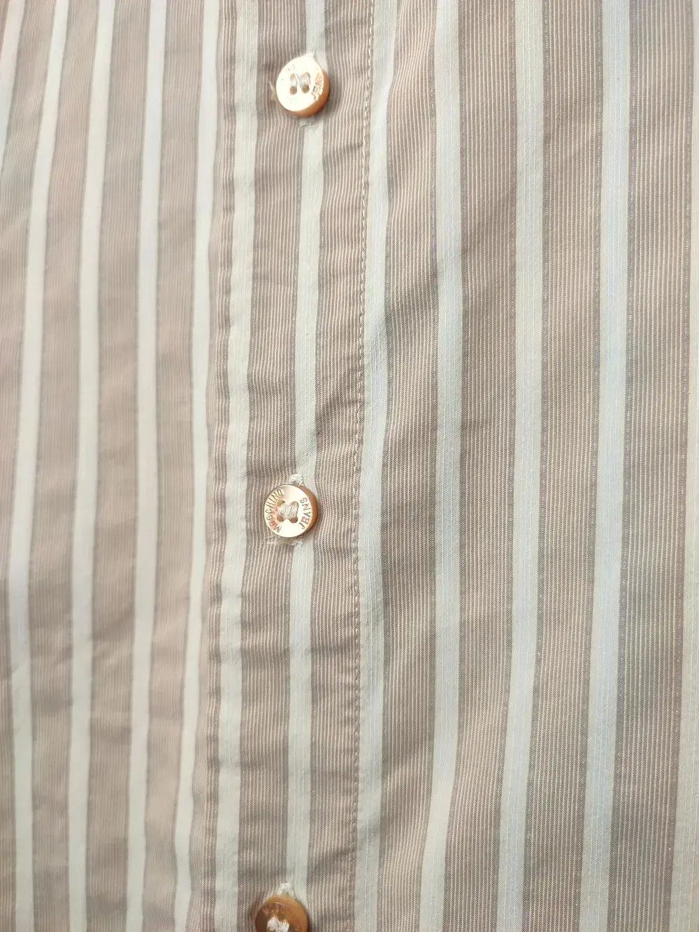 Moschino Moschino striped logo embroidered shirt Size US M / EU 48-50 / 2 - 6 Thumbnail
