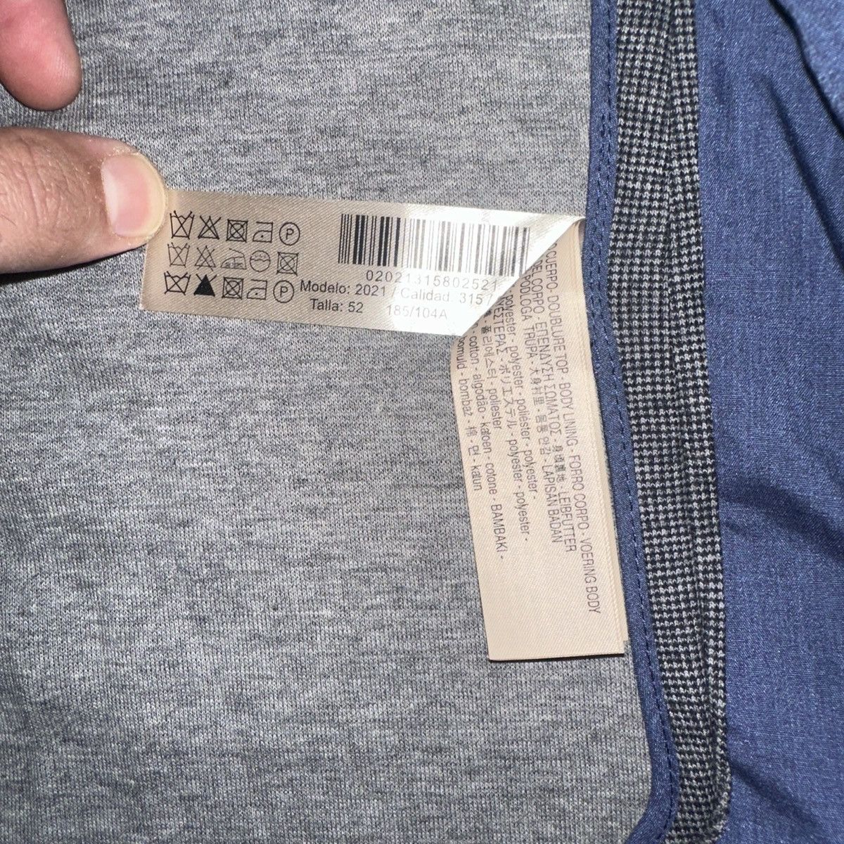 Massimo Dutti Massimo Dutti Hooded Blazer Men’s Navy & Grey Size M-L 42 Size 42S - 8 Thumbnail