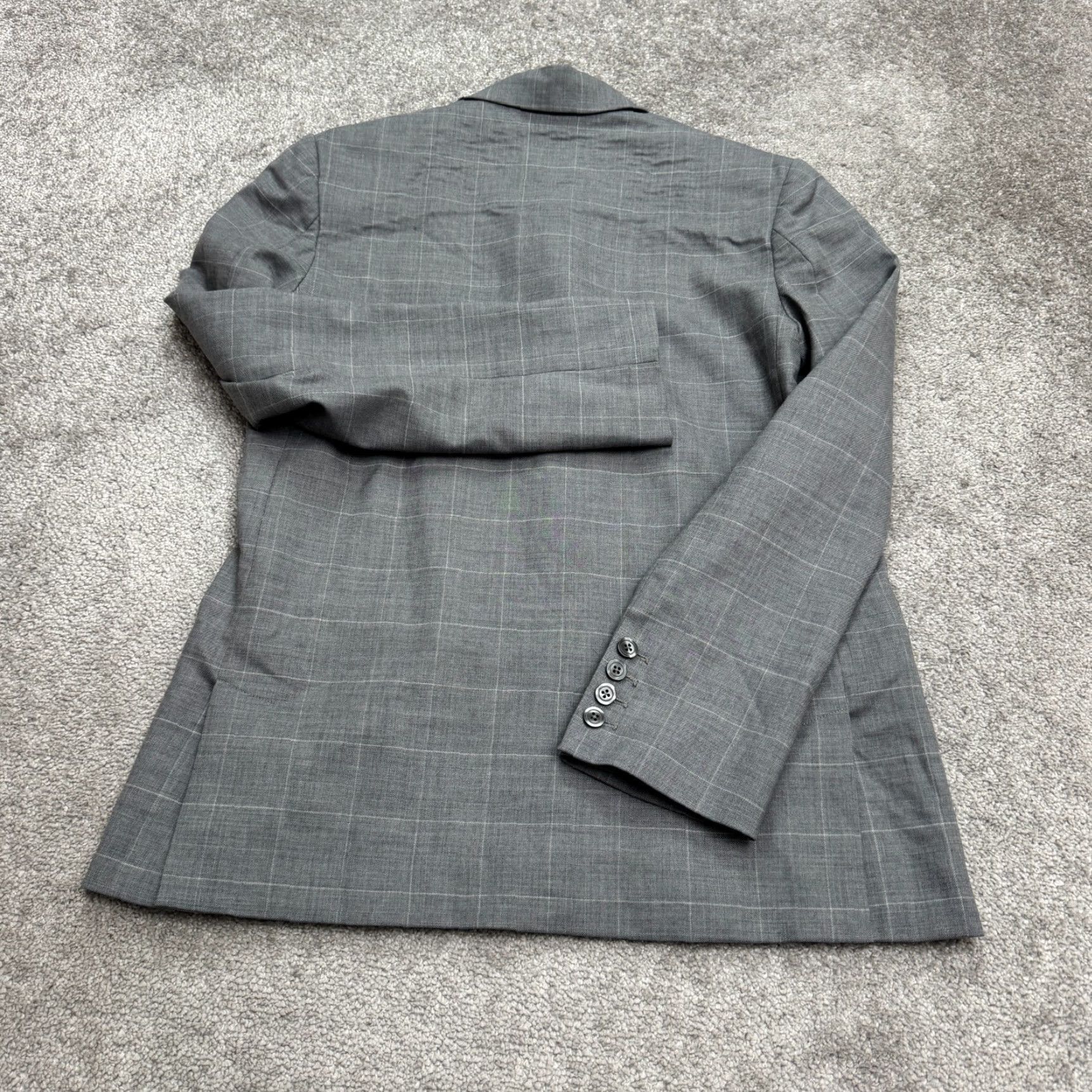 Marissa Webb Marissa Webb Blazer Women Small Gray Check Single Breasted Wool Work Womens Size S / US 4 / IT 40 - 4 Thumbnail