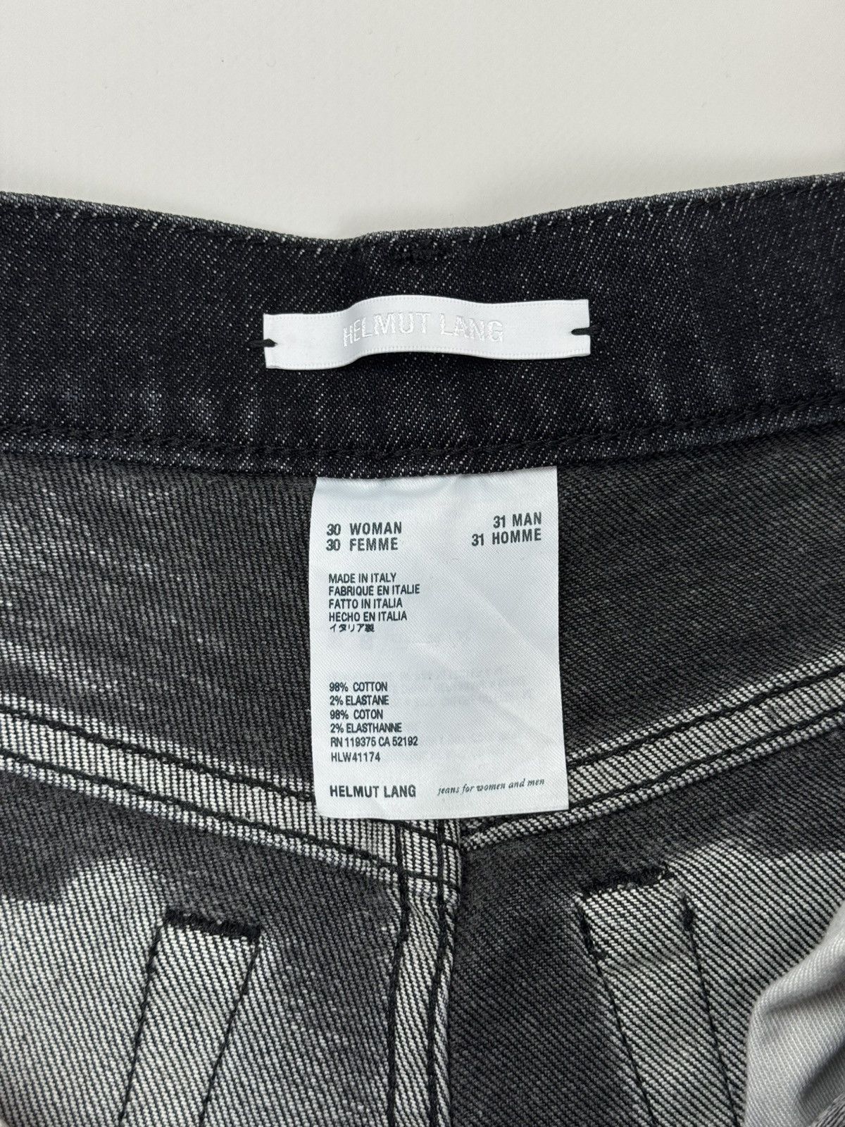 Helmut Lang Helmut Lang High Rise Unisex Black Jeans Pants Size US 31 - 9 Thumbnail