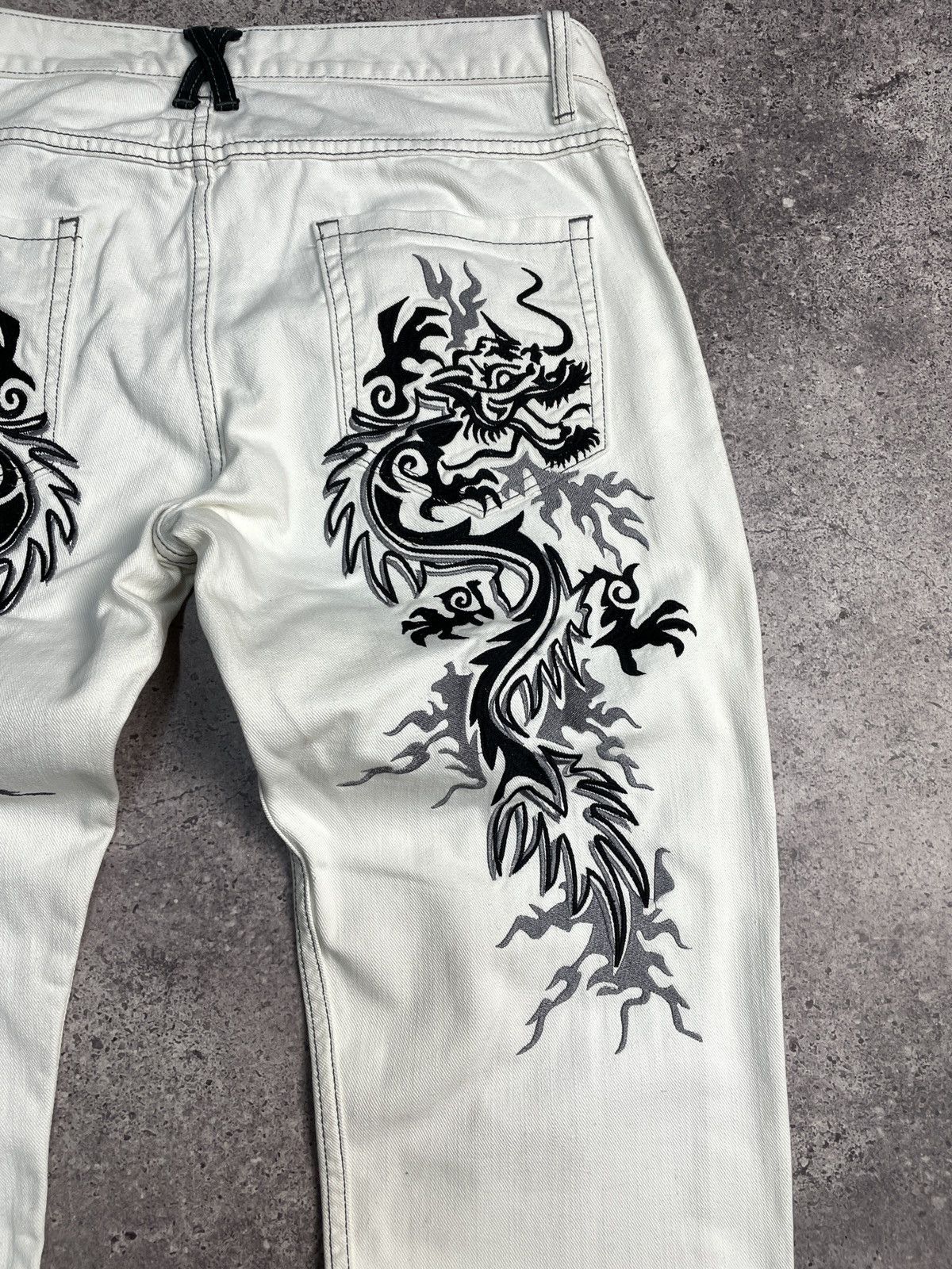 Ed Hardy Crazy Vintage 00s Ed Hardy Jnco Dragon Embroidered Pants NWT Size US 34 / EU 50 - 5 Thumbnail