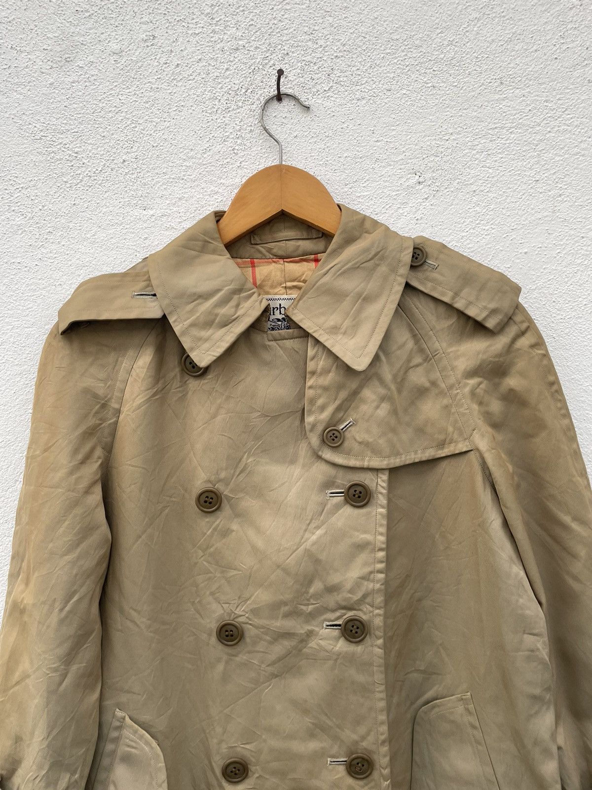 Burberry Prorsum × Vintage Vintage Burberry Nova Check Double Breasted Trench Jacket Size US M / EU 48-50 / 2 - 2 Thumbnail