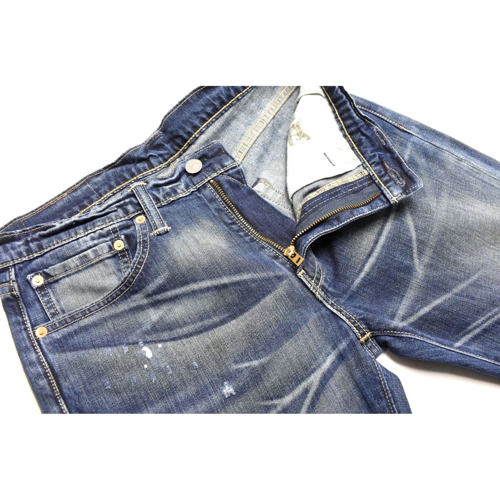Levi's Levi'S Jeans Mens W31/L32 Men Painted Slim Fit Ripped Whiskers Faded Size US 31 - 4 Thumbnail
