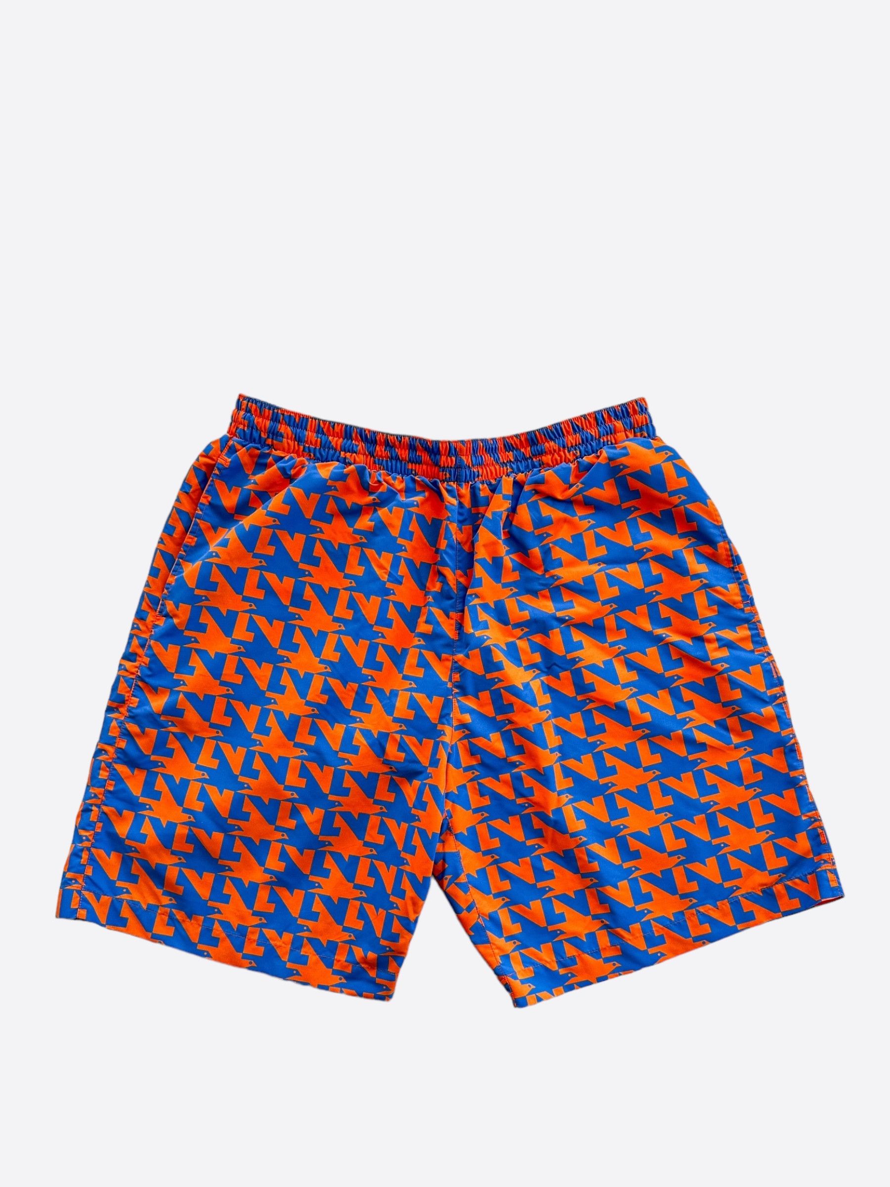 Louis Vuitton Louis Vuitton Blue & Orange Dove Print Swimshorts Size US 36 / EU 52 - 1 Thumbnail