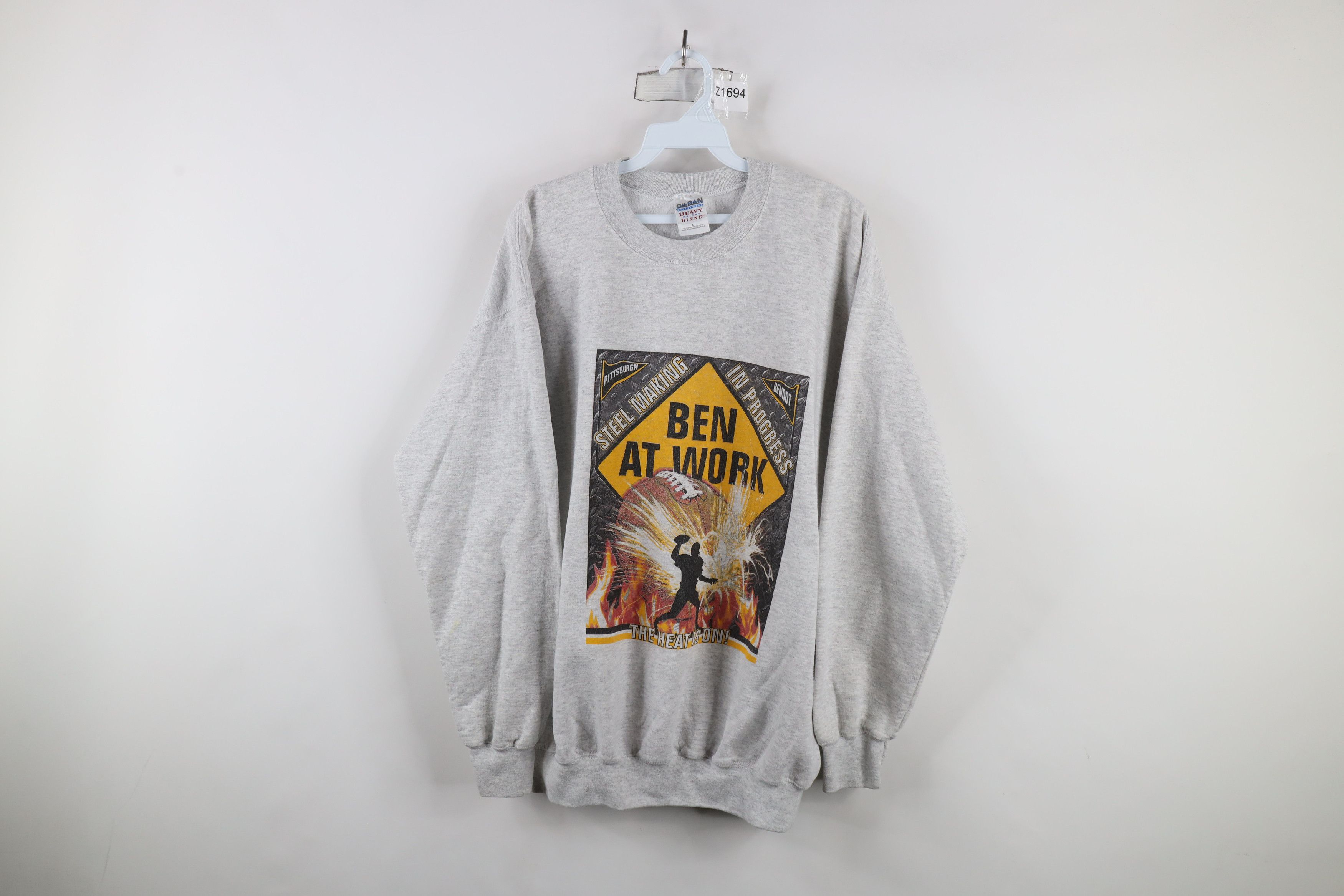 Vintage Vintage Ben Roethlisberger Pittsburgh Football Sweatshirt Size US L / EU 52-54 / 3 - 1 Thumbnail