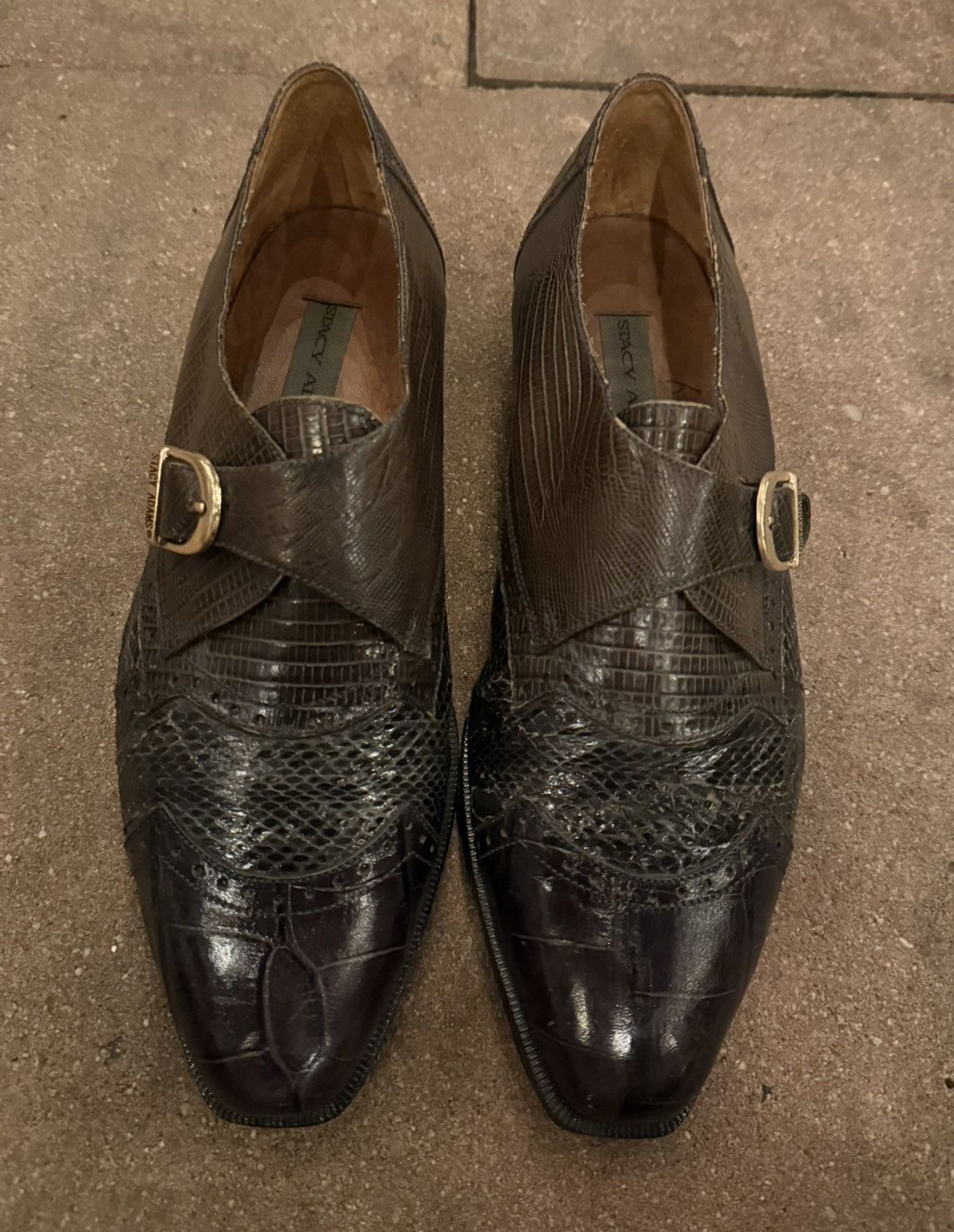 Stacy Adams Genuine leather 1980s Stacy Adams, snake skin Italy shoes Size US 10 / EU 43 - 2 Thumbnail