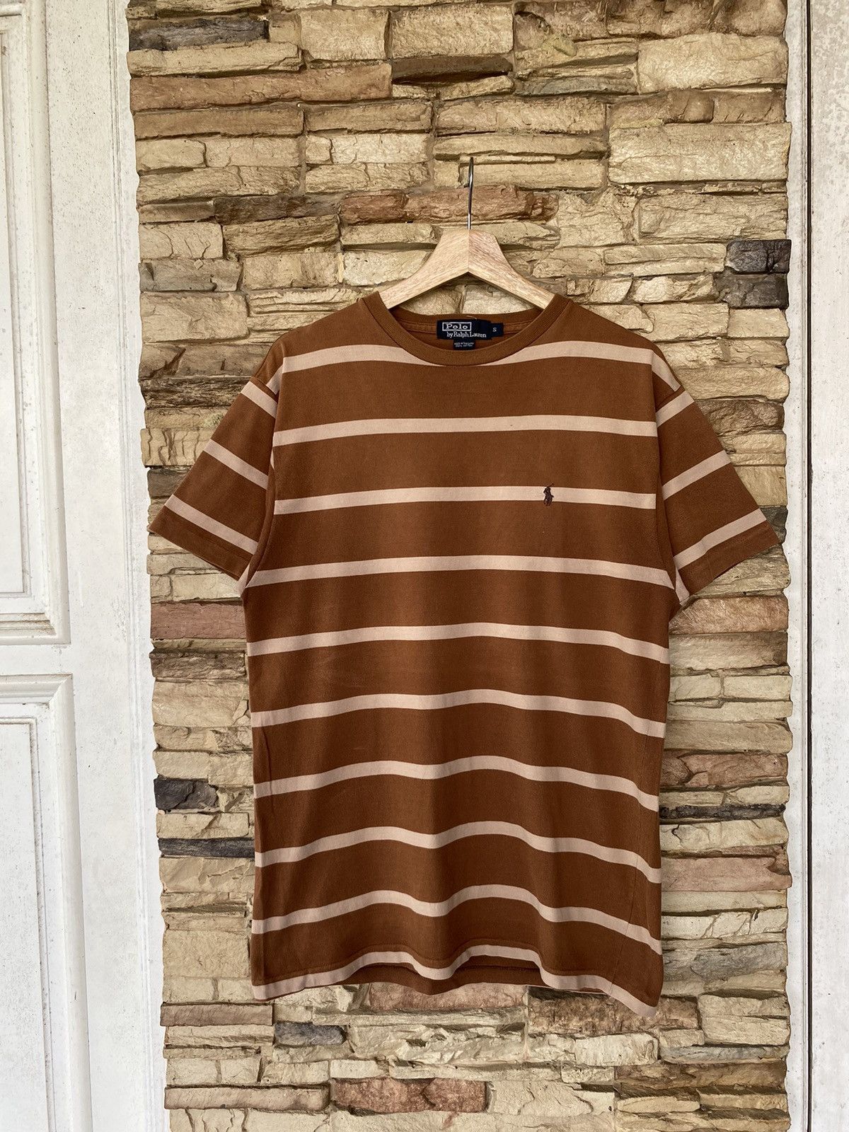 Vintage Vintage Polo Ralph Lauren Stripe Tshirt Size US M / EU 48-50 / 2 - 1 Thumbnail