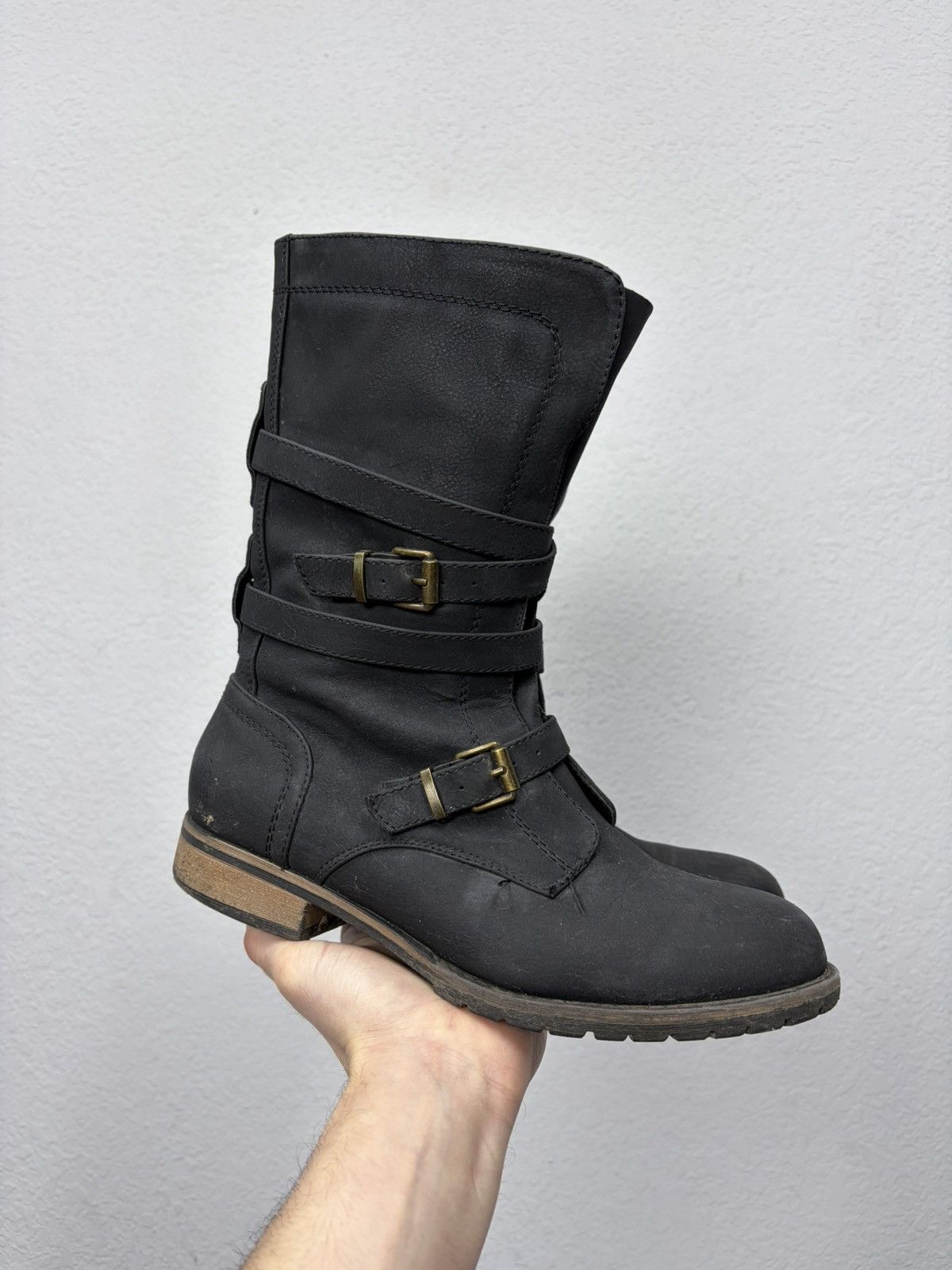 If Six Was Nine Vintage Italian AS 98 Rick Owens Style Leather Biker Boots Size US 8 / EU 41 - 10 Thumbnail