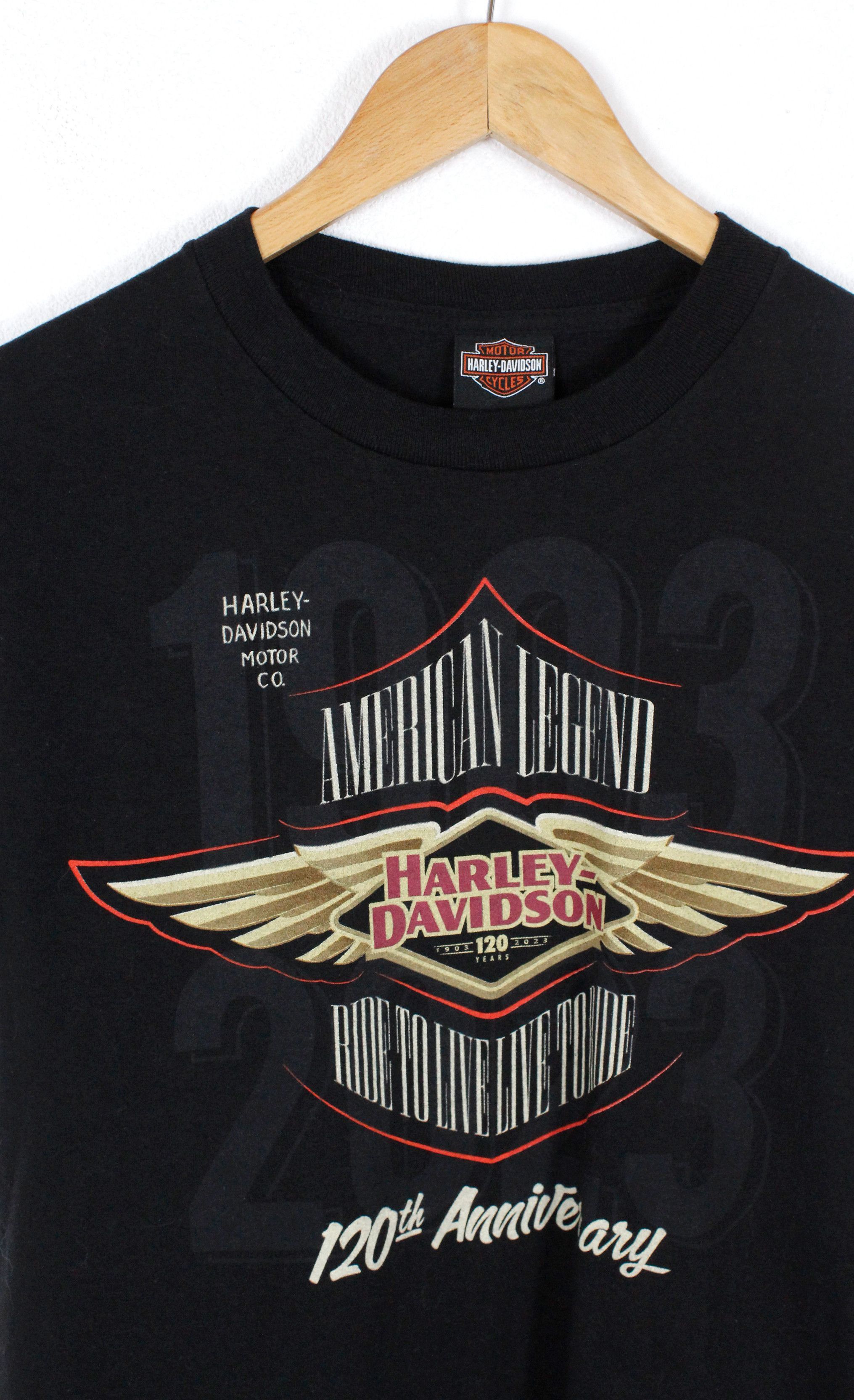 Harley Davidson × Vintage × West Coast Choppers Harley Davidson 120th Anniversary Bike T-shirt Tee Size US S / EU 44-46 / 1 - 2 Thumbnail