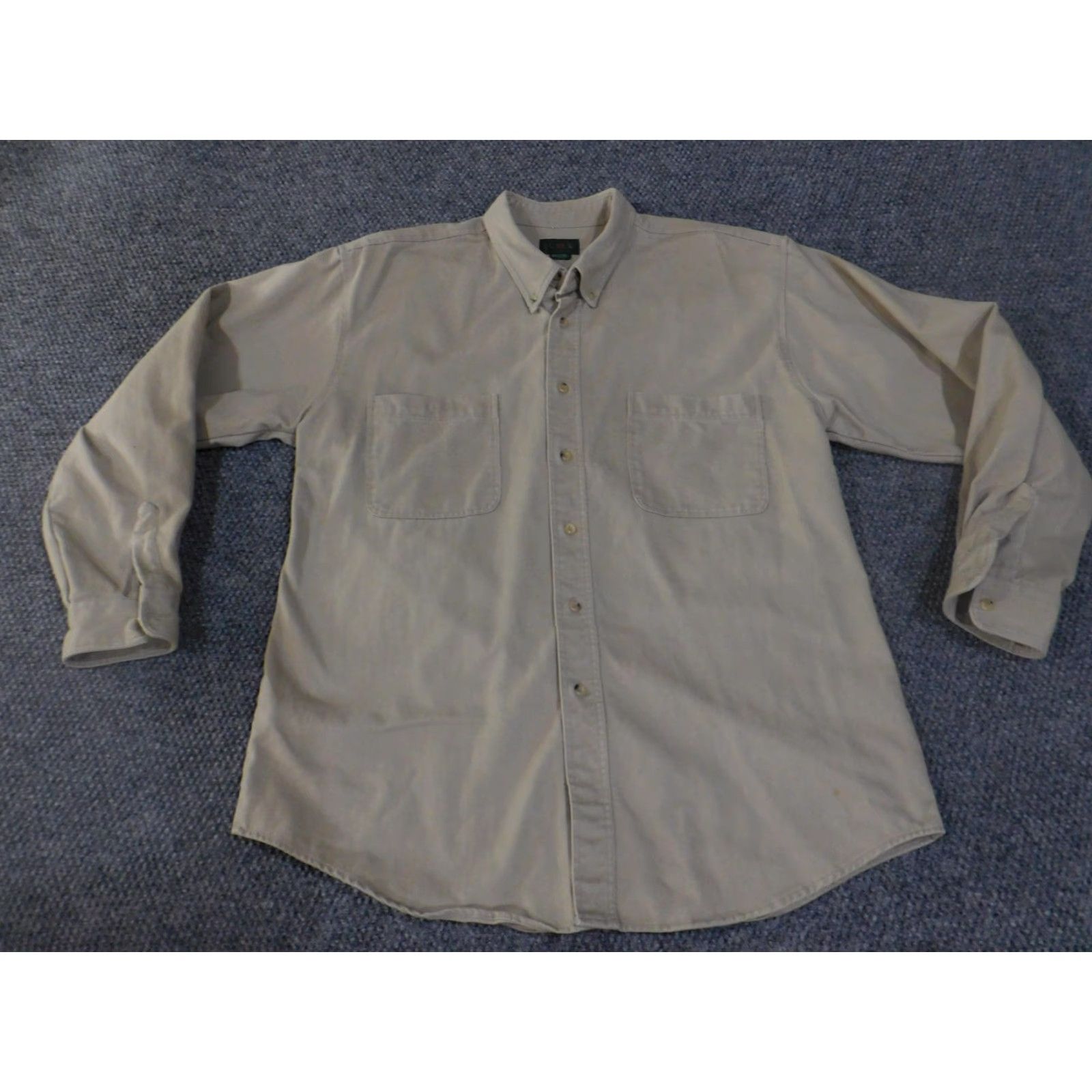 J.Crew J.Crew Oarsman Shirt Mens XL Khaki Button-Up Heavy Double Pocket Twill Cotton Long Sleeve Button-Down Shirt with Pockets Size US XL / EU 56 / 4 - 2 Thumbnail