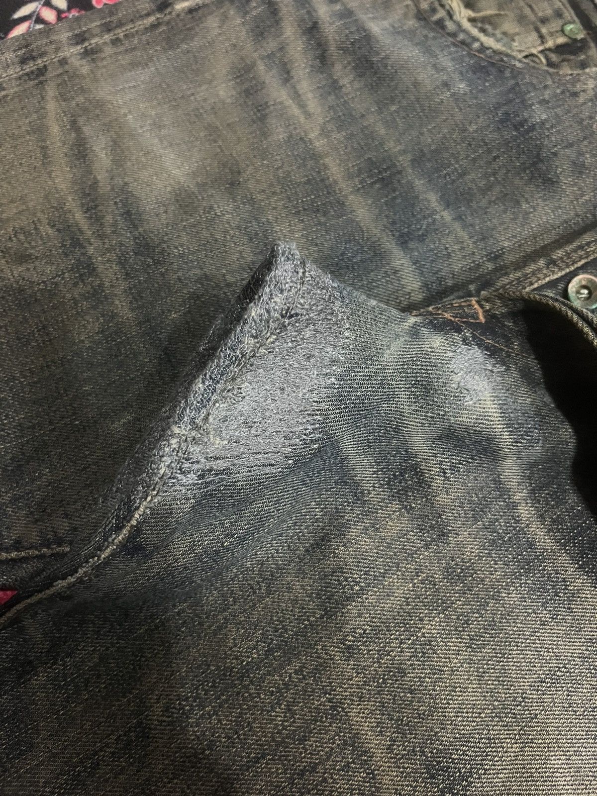 Paul Smith Red Ear Vintage Paul Smith Red Ear Mud Whisker Washed Selvedge Jeans Size US 29 - 10 Thumbnail