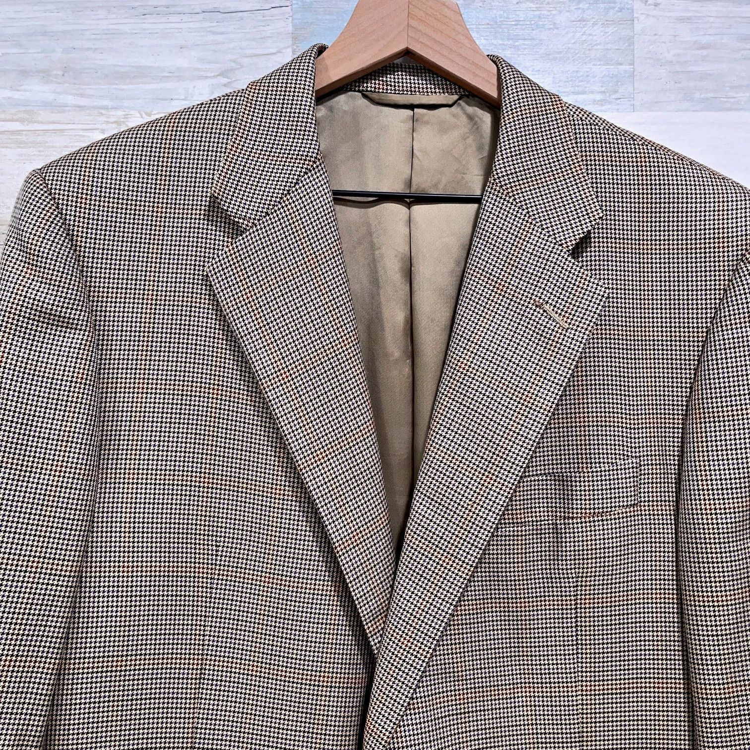 Hickey Freeman Hickey Freeman Boardroom Silk Wool Sport Coat Glen Check 42R Size 42R - 2 Thumbnail