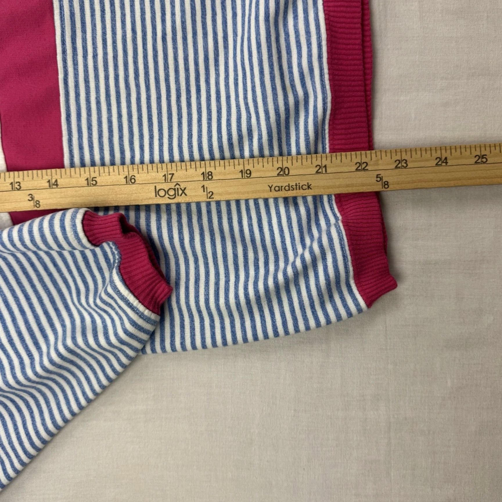 Vintage VINTAGE Greenline International Sweatshirt Womens Medium White Striped 80s Activewear Size M / US 6-8 / IT 42-44 - 7 Thumbnail
