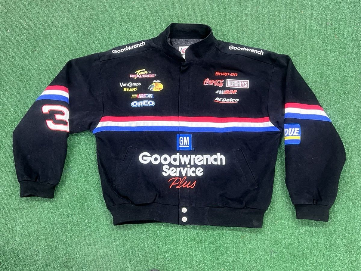 image of Chase Authentics x Nascar Dale Earnhardt Racing Jacket in Black, Men's (Size XL)