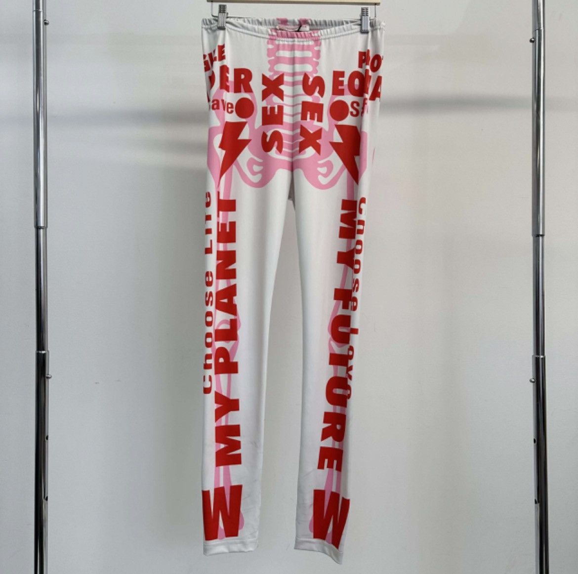 image of W Lt Walter Van Beirendonck Walter Van Beirendonck Skeleton Cycling Legging Pants in White (Size 30