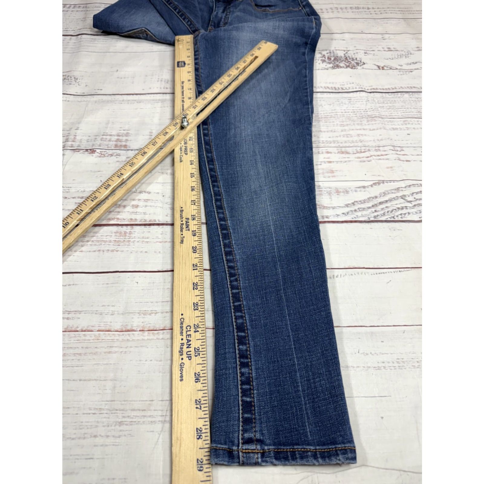Vintage Seven7 Women's Blue Ankle Jeans Cotton Blend Sz 12 Regular 29in 31in Inseam Blue Jeans Womens Size 34" / US 12 / IT 48 - 4 Thumbnail