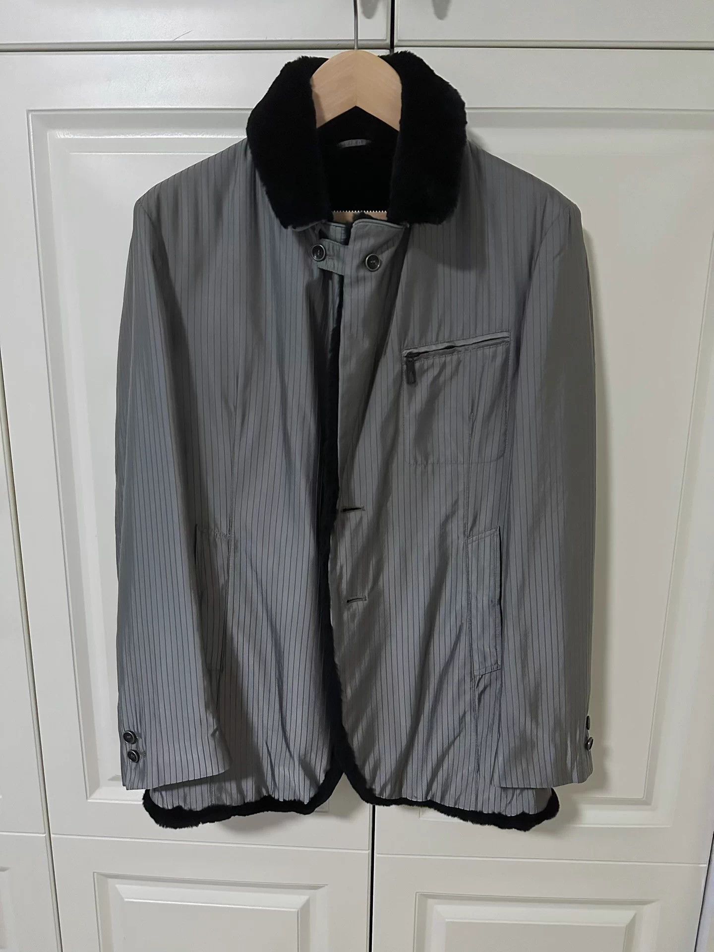 Giorgio Armani Giorgio Armani beaver fur coat removable collar 50 Size US M / EU 48-50 / 2 - 1 Thumbnail
