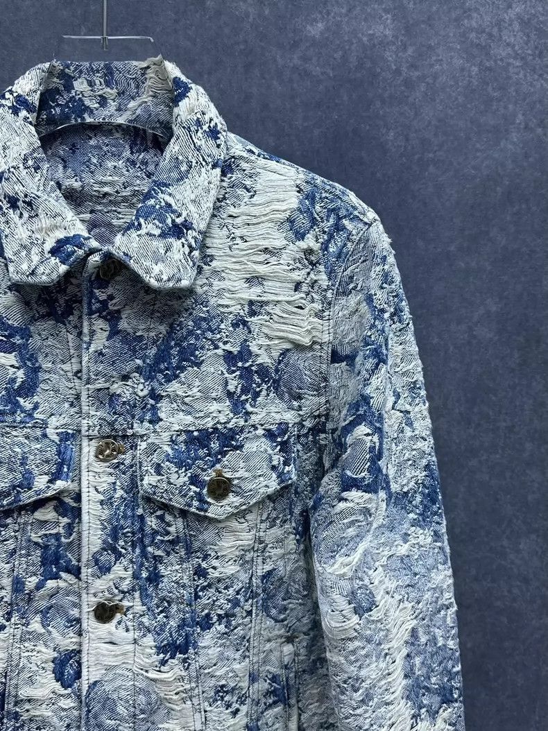Louis Vuitton Louis Vuitton Louis Vuitton Blue Floral Long Sleeve Denim Size US L / EU 52-54 / 3 - 5 Thumbnail