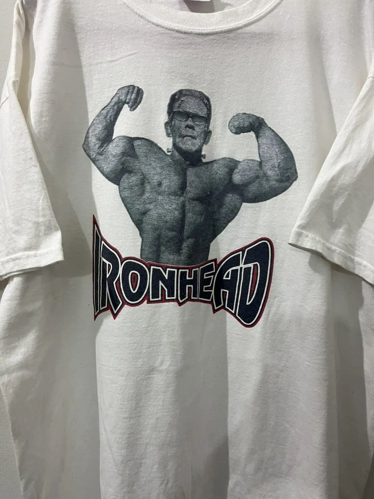 Band Tees 💥CRAZYY TRUE Vintage 90s Ironhead Frankeinstein T Shirts Size US XL / EU 56 / 4 - 1 Thumbnail
