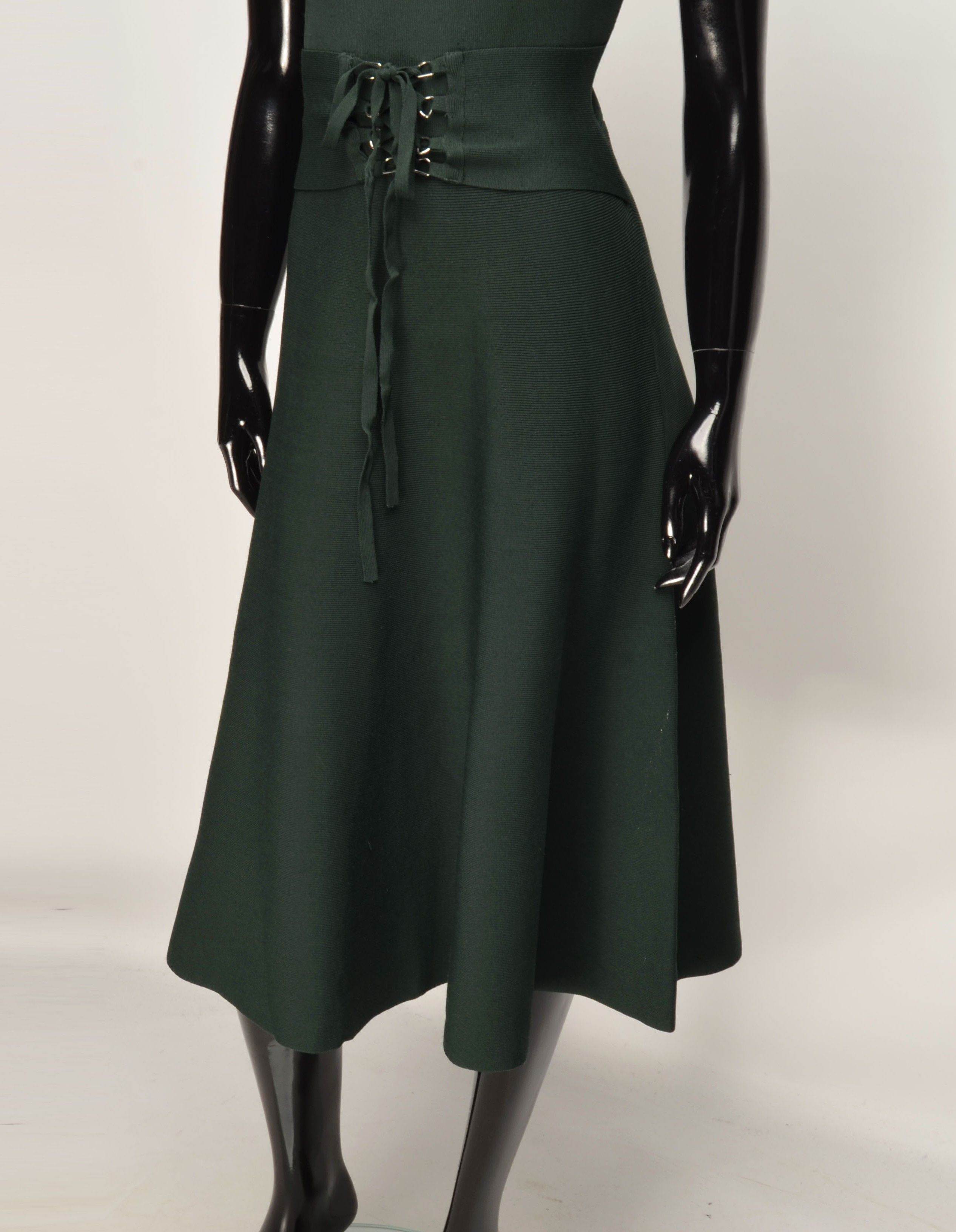 Maje Maje Green Sleeveless Belted Knee Length Dress Size S / US 4 / IT 40 - 3 Thumbnail