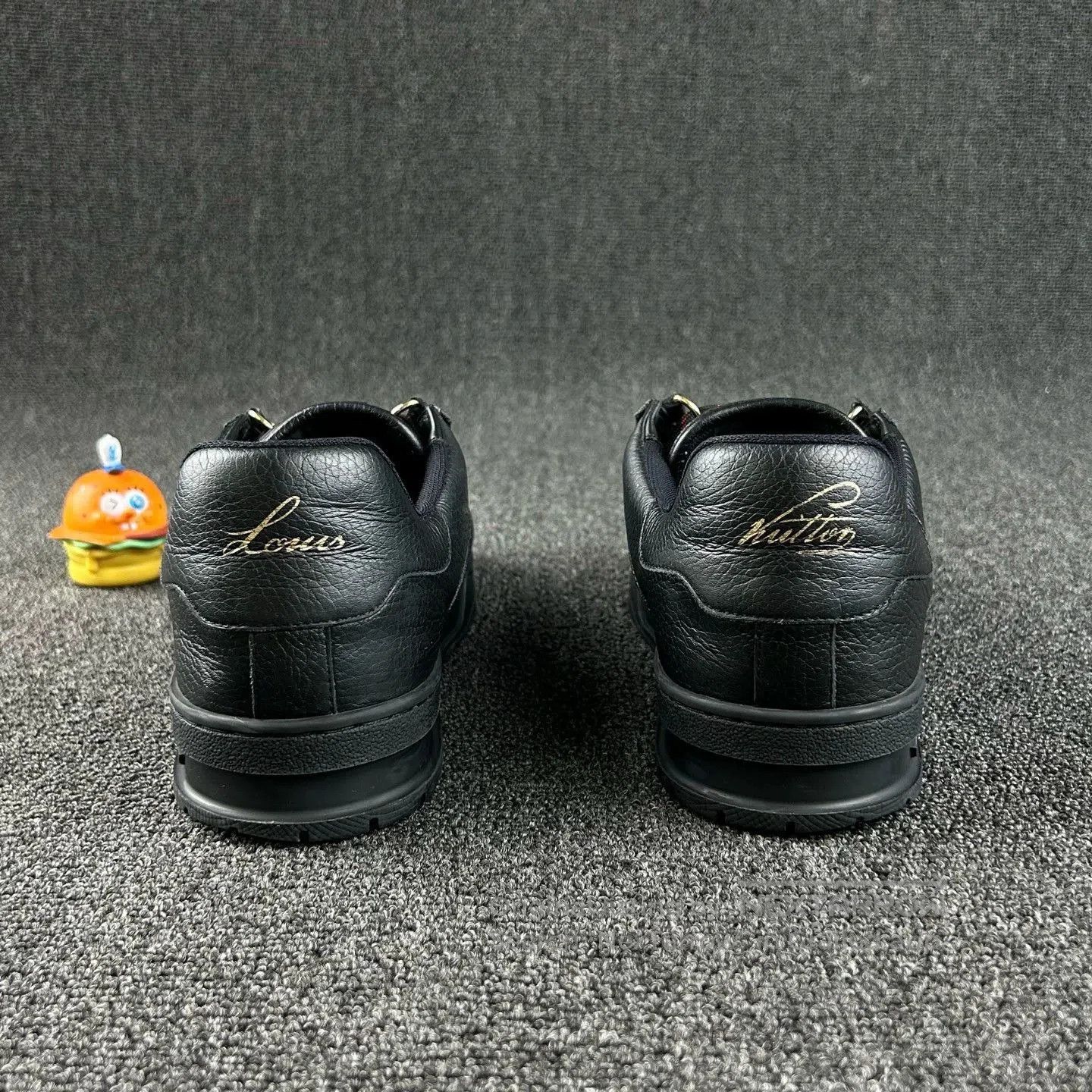 Louis Vuitton Black Trainer Sneakers Size 41.5.