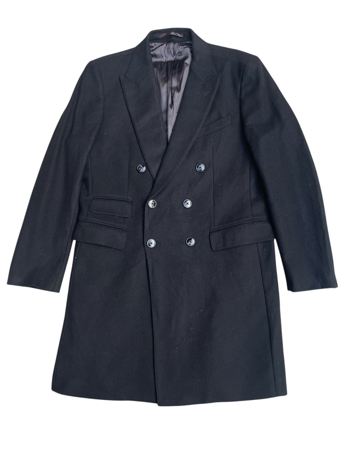 Zara Zara Man Double Breasted Wool Coat - Made In Portugal Size US M / EU 48-50 / 2 - 1 Thumbnail