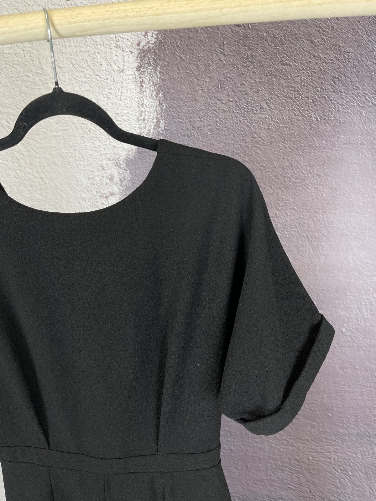 Vintage Yves Saint Laurent vintage black basic classic midi dress Size M / US 6-8 / IT 42-44 - 7 Thumbnail