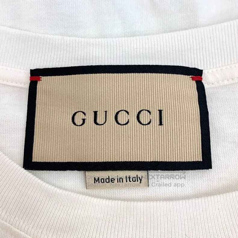 Gucci Gucci White logo letter sequin printed cotton round-neck s Size US XS / EU 42 / 0 - 6 Thumbnail