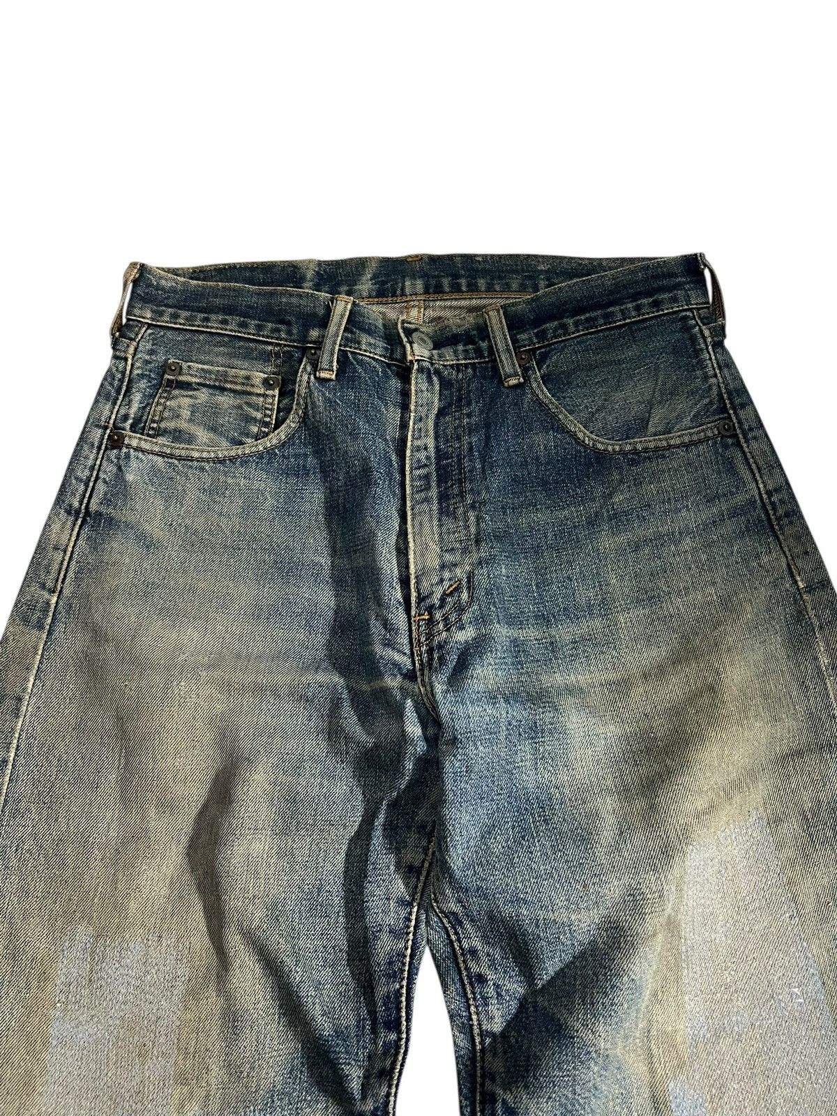 Levi's Vintage Levis 502 Big E Rusty Distress Selvedge Jean Size US 30 / EU 46 - 3 Thumbnail