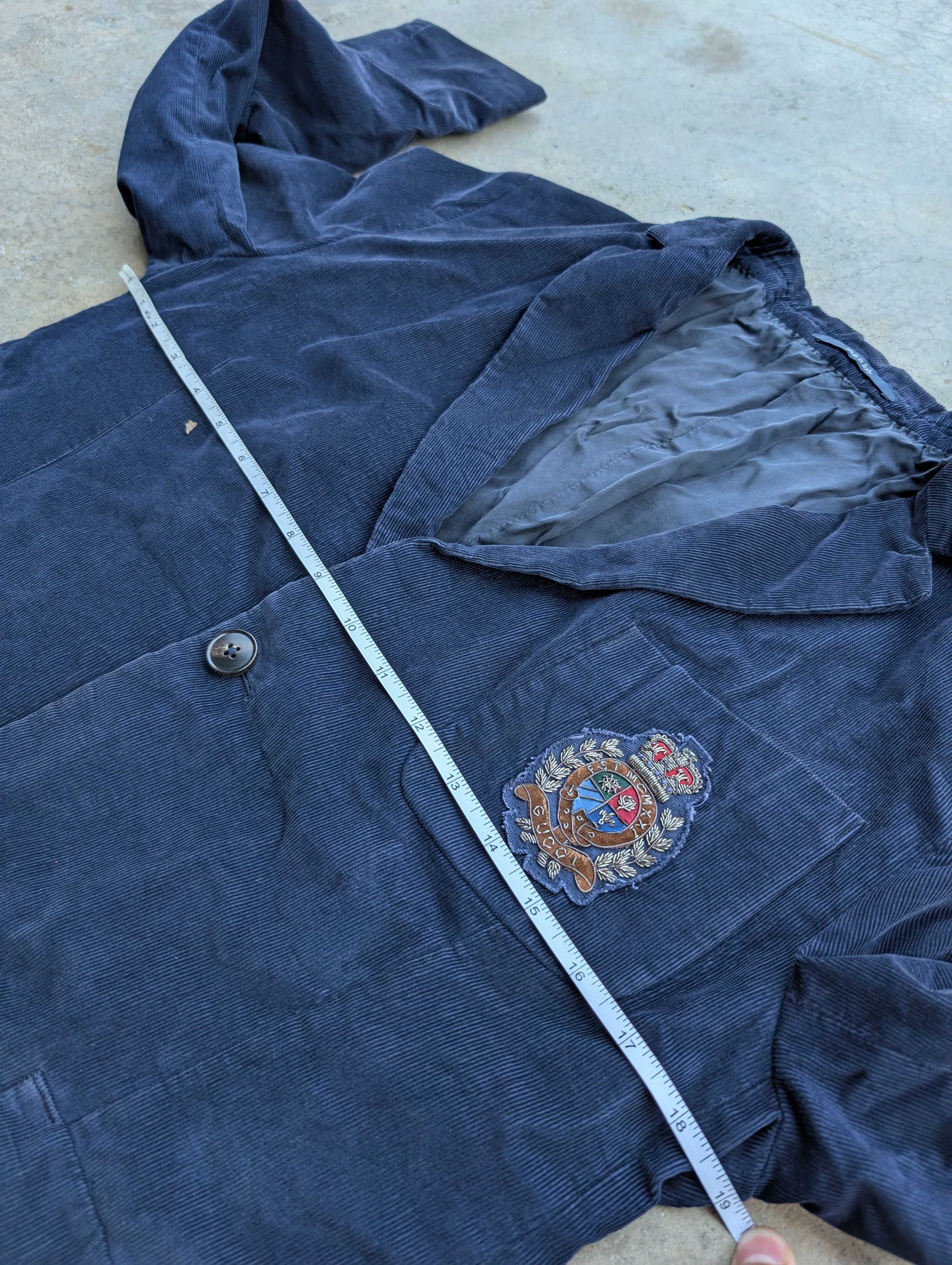 Gucci Gucci Corduroy Crest Blazer Size 40R - 13 Thumbnail